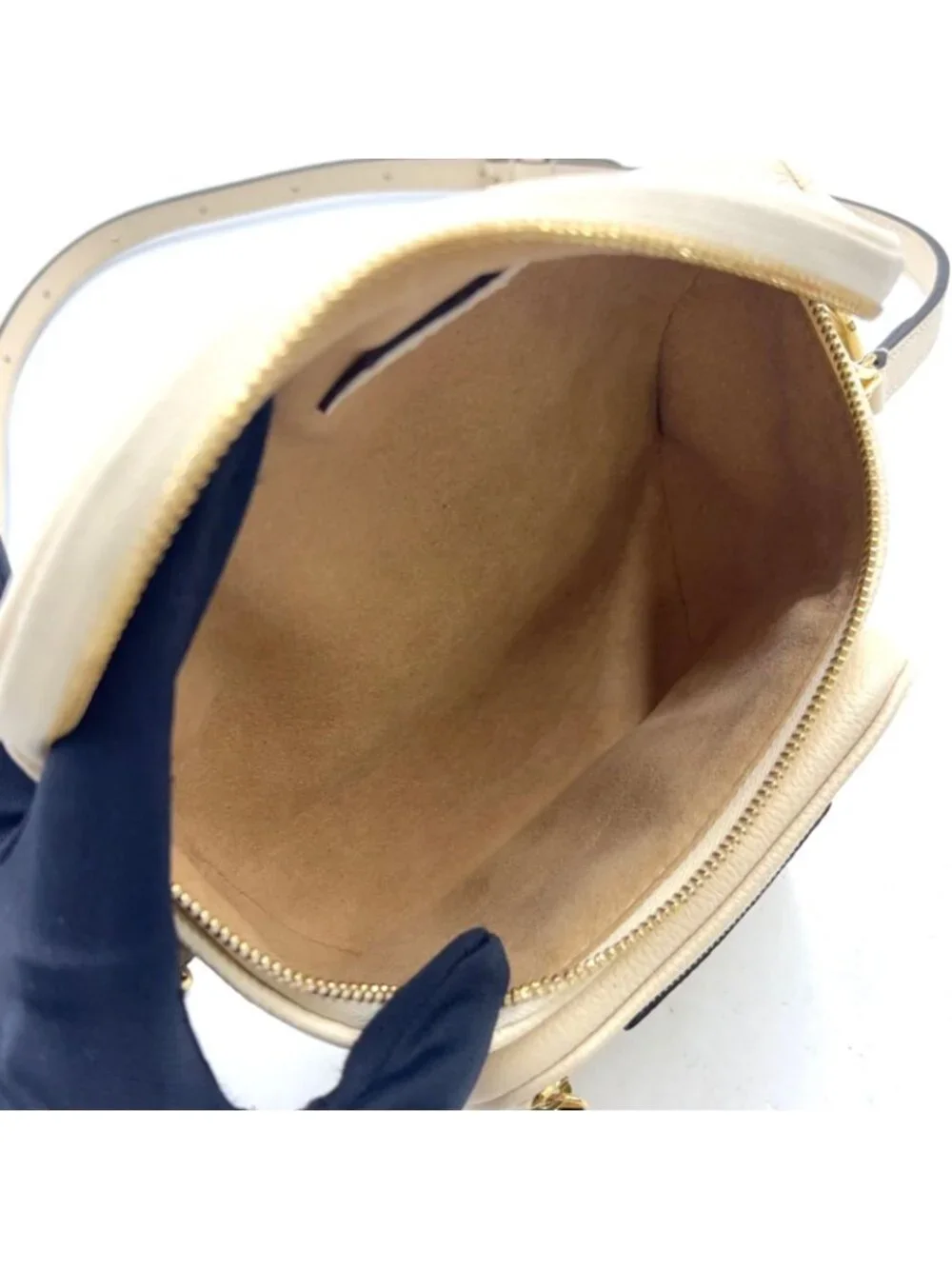 Louis Vuitton Mini Bum Monogram Empreinte Leather Ivory Belt Bag Gold